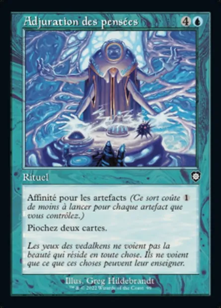 Adjuration des pensées, carte Magic BRC 99 — extension The Brothers' War Commander