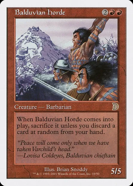 Balduvian Horde, Magic card DKM 10 — Deckmasters set