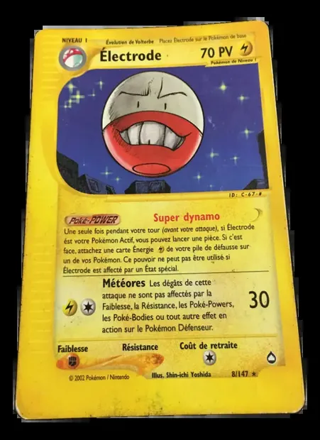 Électrode, carte Pokémon AQ 8 — extension Aquapolis