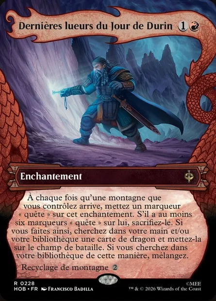 Dernières lueurs du Jour de Durin, carte Magic HOB 228 — extension The Hobbit