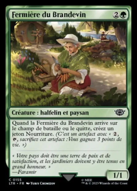 Fermière du Brandevin, carte Magic LTR 155 — extension Le Seigneur des Anneaux : chroniques de la Terre du Milieu