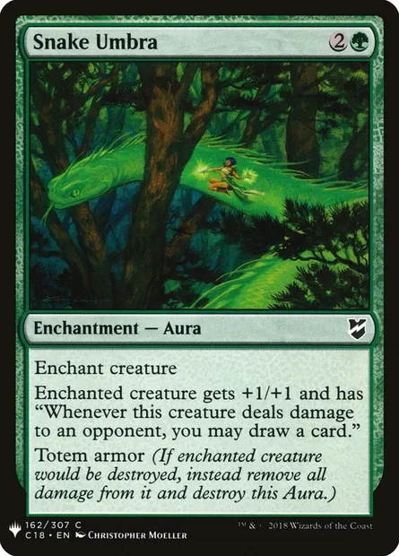 Snake Umbra, Magic card PLST C18-162 — The List set