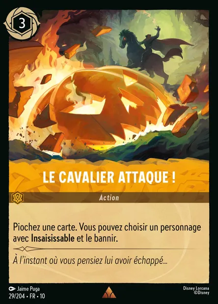 Le Cavalier attaque !, carte Disney Lorcana CH10-029 — extension Lueurs dans les Profondeurs