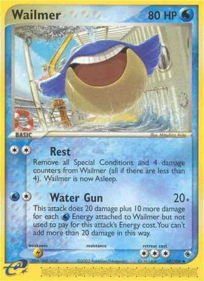 Wailmer, Pokémon card RS 48 — Ruby & Sapphire set