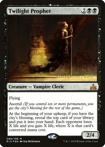 Twilight Prophet, Magic card PRIX 88s — Rivals of Ixalan Promos set