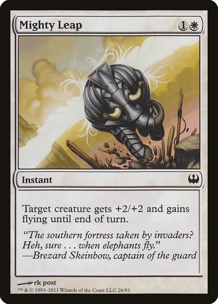 Mighty Leap, Magic card DDG 26 — Duel Decks: Knights vs. Dragons set