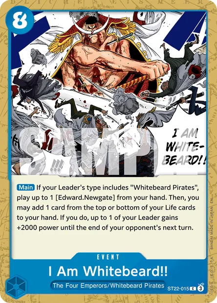 I Am Whitebeard!!, One Piece card ST22-015 — Ace & Newgate set