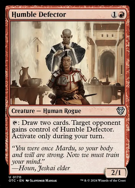 Humble Defector, Magic card OTC 170 — Outlaws of Thunder Junction Commander set