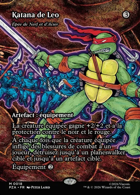 Épée de Nerf et d'Acier, carte Magic PZA 18 — extension Teenage Mutant Ninja Turtles Source Material