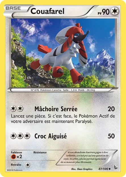 Couafarel, carte Pokémon FLF 87 — extension Étincelles