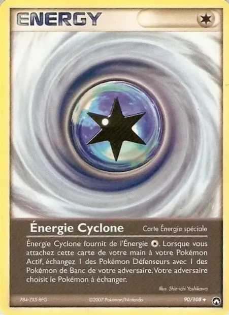 Énergie Cyclone, carte Pokémon PK 90 — extension EX Gardiens du Pouvoir