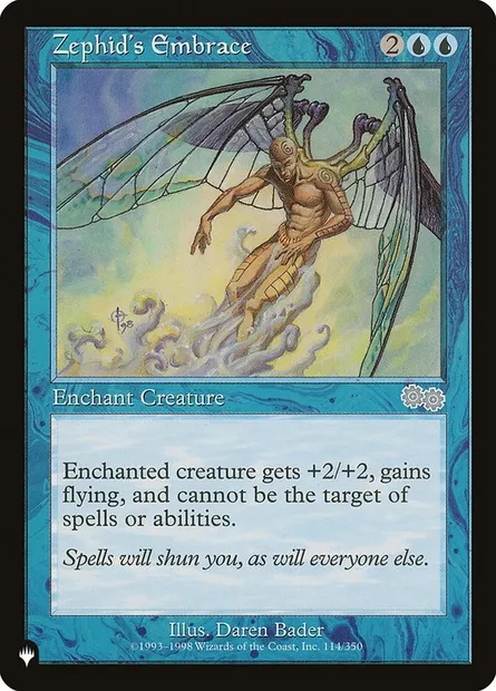 Etreinte du Zéphide, carte Magic PLST USG-114 — extension The List