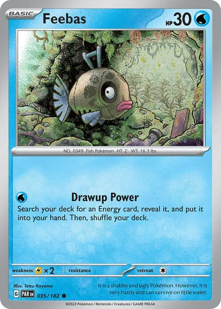 Feebas, Pokémon card PAR 035 — Paradox Rift set