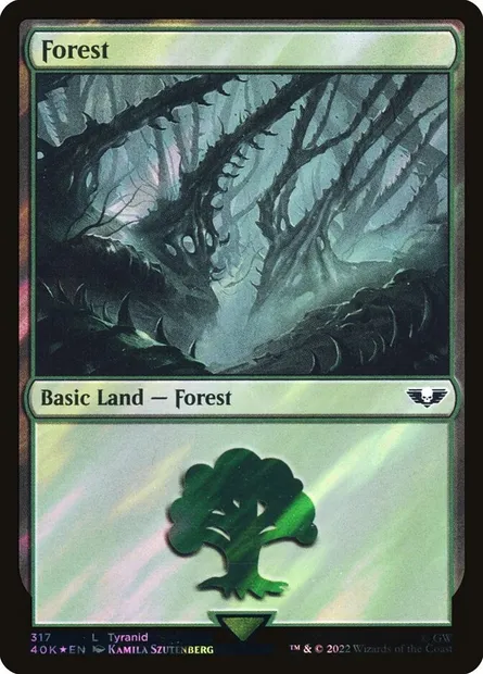 Forêt, carte Magic 40K 317★ — extension Warhammer 40,000 Commander