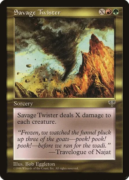 Tornade sauvage, carte Magic MIR 280† — extension Mirage