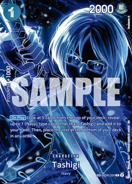 Tashigi, One Piece card OP06-050 — WINGS OF THE CAPTAIN set