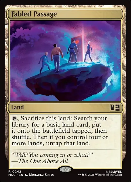 Fabled Passage, Magic card MSC 242 — Marvel Super Heroes Commander set