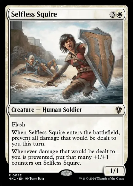 Selfless Squire, Magic card MKC 82 — Murders at Karlov Manor Commander set