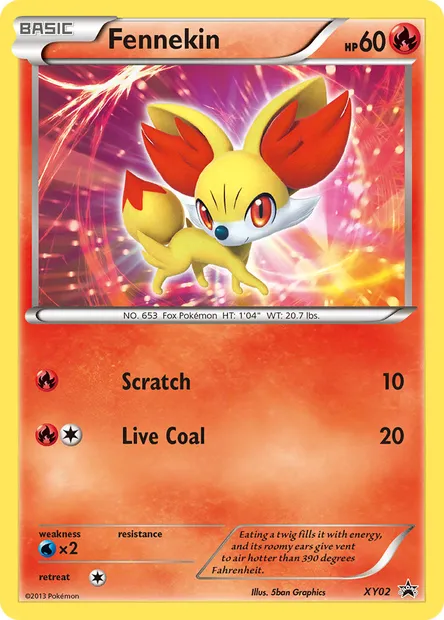 Fennekin, Pokémon card XY 02 — XY Black Star Promos set
