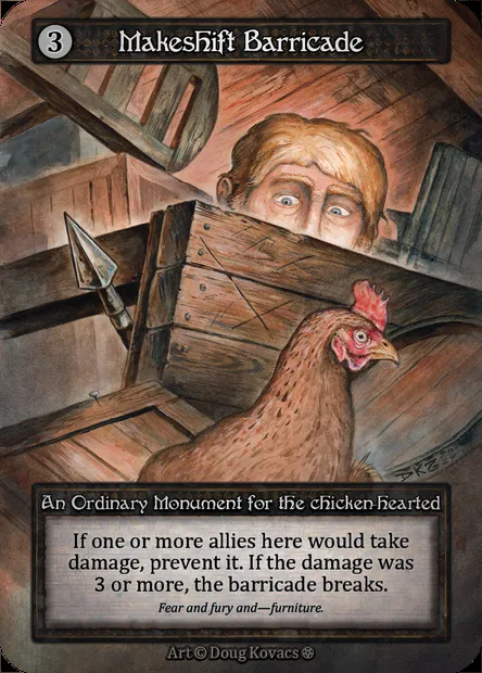 Makeshift Barricade, carte Sorcery GOT 334 — extension Gothic