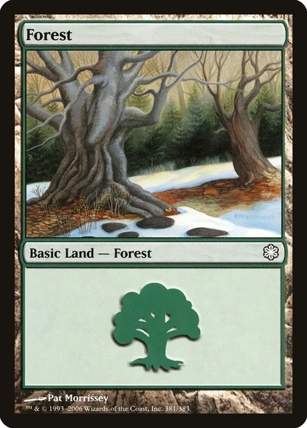 Forest, Magic card CST 381 — Coldsnap Theme Decks set