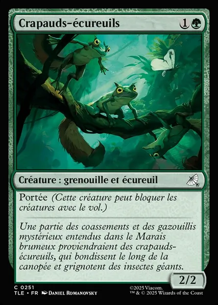 Crapauds-écureuils, carte Magic TLE 251 — extension Avatar: The Last Airbender Eternal