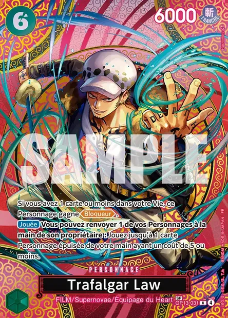 Trafalgar Law, carte One Piece OP13-031 — extension SUCCESSEURS