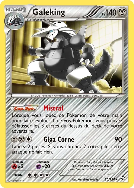 Galeking, carte Pokémon DRX 80 — extension Dragons Éxaltés