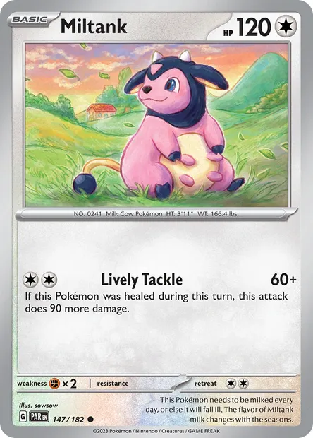 Miltank, Pokémon card PAR 147 — Paradox Rift set