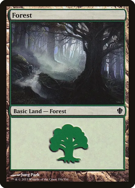 Forest, Magic card C13 354 — Commander 2013 set