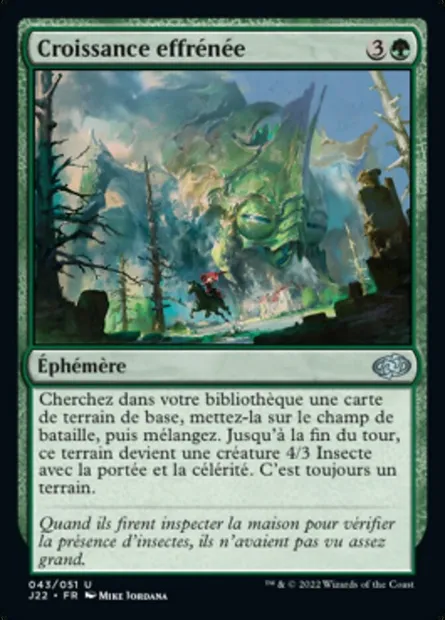 Croissance effrénée, carte Magic J22 43 — extension Jumpstart 2022