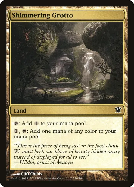 Shimmering Grotto, Magic card ISD 246 — Innistrad set