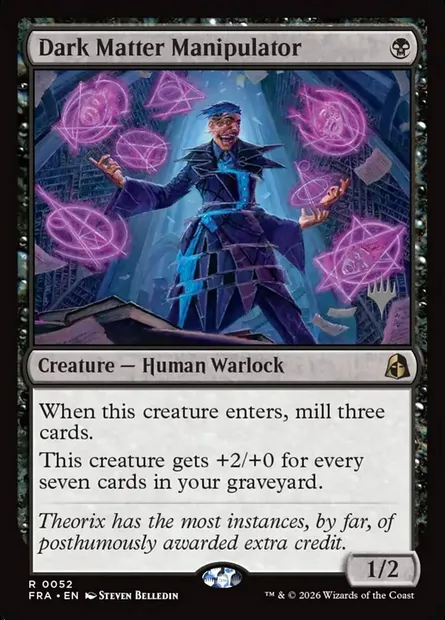 Manipulateur de matière noire, carte Magic PFRA 52p — extension Reality Fracture Promos