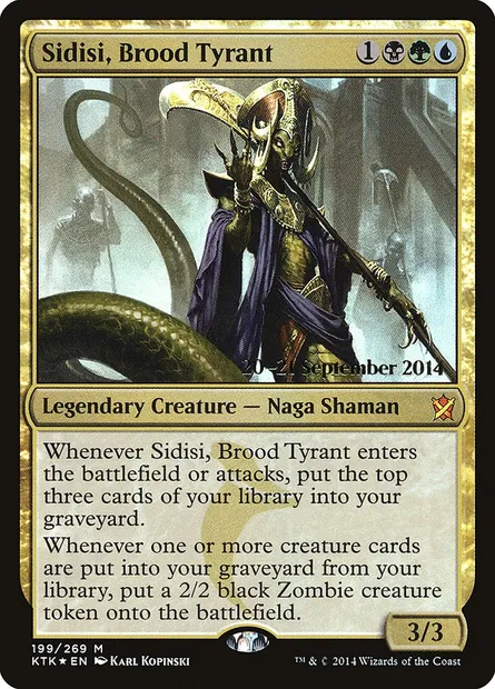 Sidisi, Brood Tyrant, Magic card PKTK 199s — Khans of Tarkir Promos set