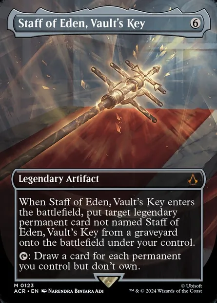 Staff of Eden, Vault's Key, Magic card ACR 123 — Assassin's Creed set