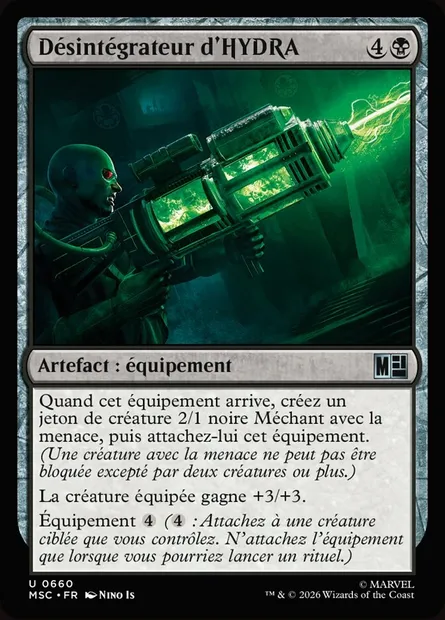 Désintégrateur d'HYDRA, carte Magic MSC 660 — extension Marvel Super Heroes Commander