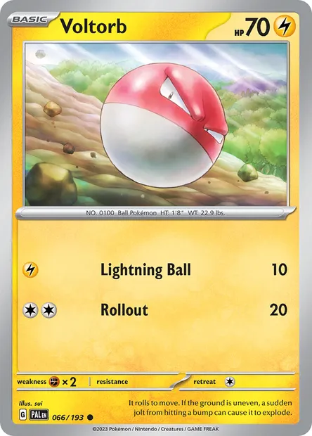 Voltorb, Pokémon card PAL 066 — Paldea Evolved set