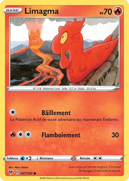 Limagma, carte Pokémon VIV 27 — extension Voltage Éclatant