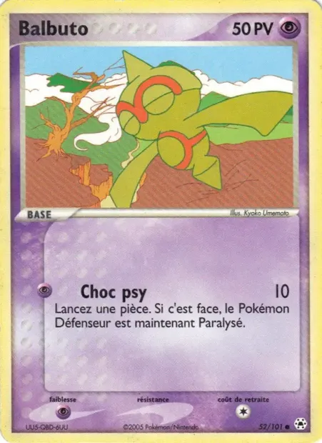 Balbuto, carte Pokémon HL 52 — extension EX Légendes Oubliées