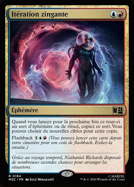 Itération zingante, carte Magic MSC 184 — extension Marvel Super Heroes Commander