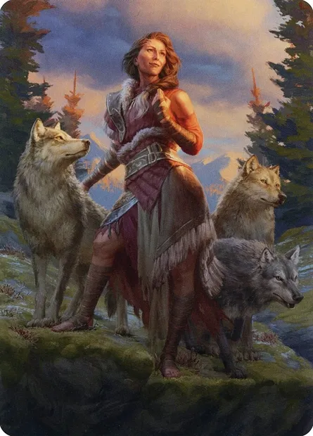 Arlinn, the Pack's Hope // Arlinn, the Pack's Hope, carte Magic AMID 1 — extension Midnight Hunt Art Series