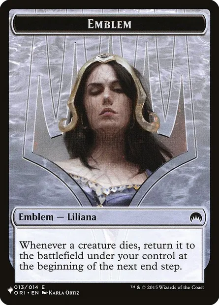 Liliana, Defiant Necromancer Emblem, carte Magic PLST TORI-13 — extension The List