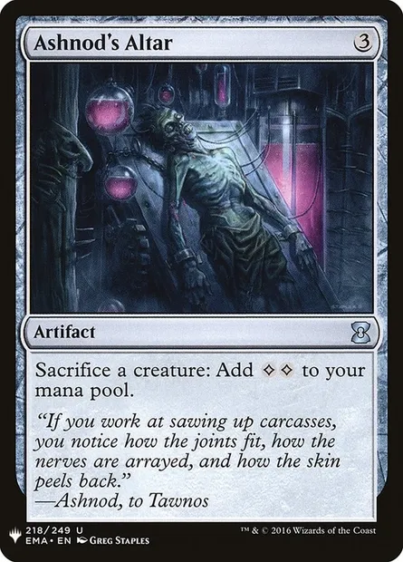 Autel d'Ashnod, carte Magic PLST EMA-218 — extension The List