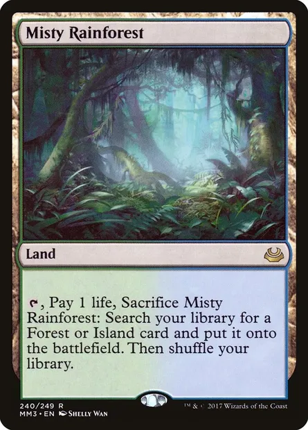 Misty Rainforest, Magic card MM3 240 — Modern Masters 2017 set