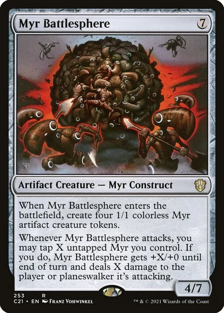 Myr Battlesphere, Magic card C21 253 — Commander 2021 set
