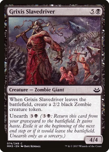 Grixis Slavedriver, Magic card MM3 74 — Modern Masters 2017 set