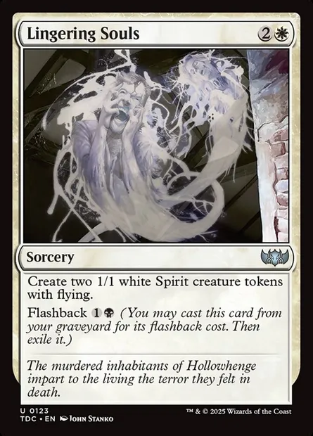 Lingering Souls, Magic card TDC 123 — Tarkir: Dragonstorm Commander set