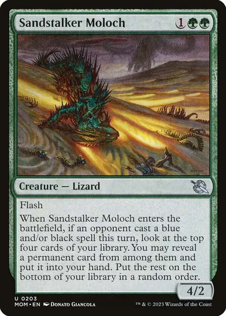 Sandstalker Moloch, Magic card MOM 203 — March of the Machine set