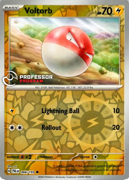 Voltorb, Pokémon card PROF 066 — Professor Program set