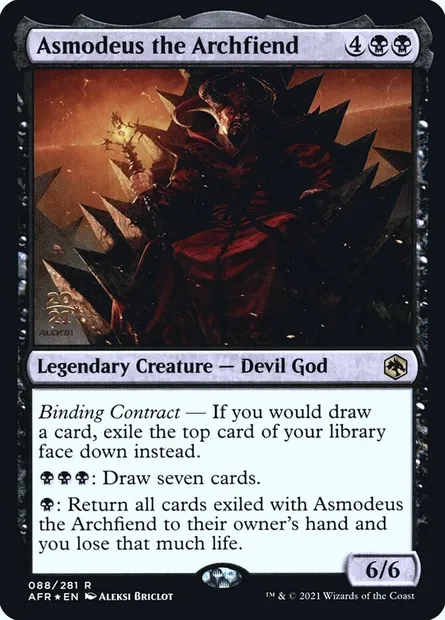Asmodée l'archifiélon, carte Magic PAFR 88s — extension Adventures in the Forgotten Realms Promos